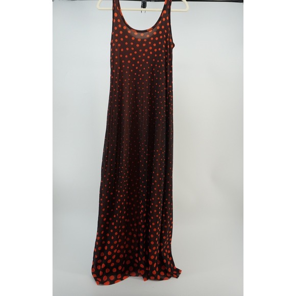 Fuzzi Dresses & Skirts - Fuzzi sleeveless tulle maxi dress Whimsygoth Retro Brown Orange Italian sz L
